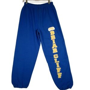 MV Sport Royal Blue Sweatpants‎ Briarcliff 1930 Graphic Print Joggers Size S